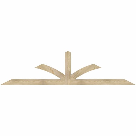 Ekena Millwork Richland Rough Sawn Timber Gable Bracket, Douglas Fir, 96"W x 24"H x 4"D x 4"F, 6/12 Pitch GBW096X24X0404RIC00RDF